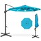 Best Choice Products 10ft 360-Degree Solar LED Lit Cantilever Patio Umbrella, Outdoor Hanging Shade